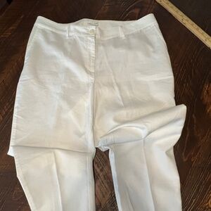 J. Jill White Textured Pants Size 16